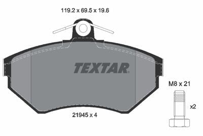 TEXTAR 2194503 Fren Balatası 8E0698151N uygun fiyat hızlı kargo