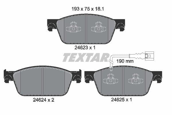 TEXTAR 2462301 Fren Balatası 7E0698151 uygun fiyat hızlı kargo