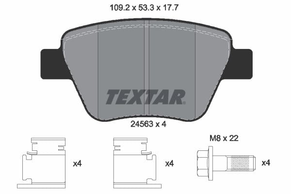 TEXTAR 2456301 Fren Balatası 5K0698451 uygun fiyat hızlı kargo