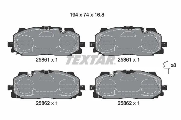 TEXTAR 2586101 Fren Balatası 4M0698151H uygun fiyat hızlı kargo