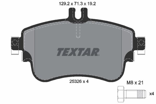 TEXTAR 2532601 Fren Balatası 0004201405 uygun fiyat hızlı kargo