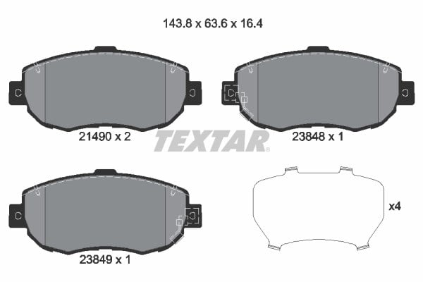 TEXTAR 2149001 Fren Balatası 0446514080 uygun fiyat hızlı kargo