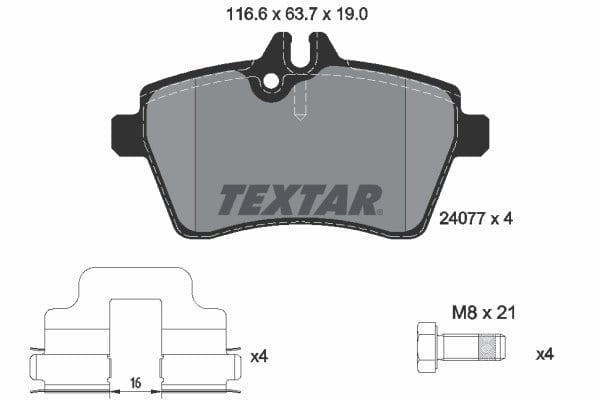 TEXTAR 2407701 Fren Balatası 1694200220 uygun fiyat hızlı kargo