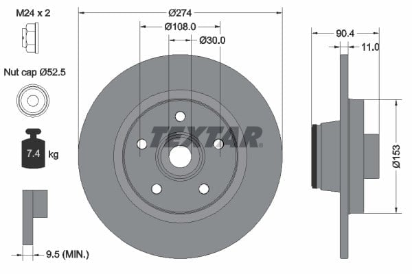 TEXTAR 92196203 Fren Diski 4154203300 uygun fiyat hızlı kargo