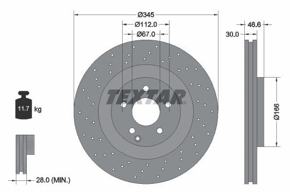 TEXTAR 92123703 Fren Diski 2034210912 uygun fiyat hızlı kargo