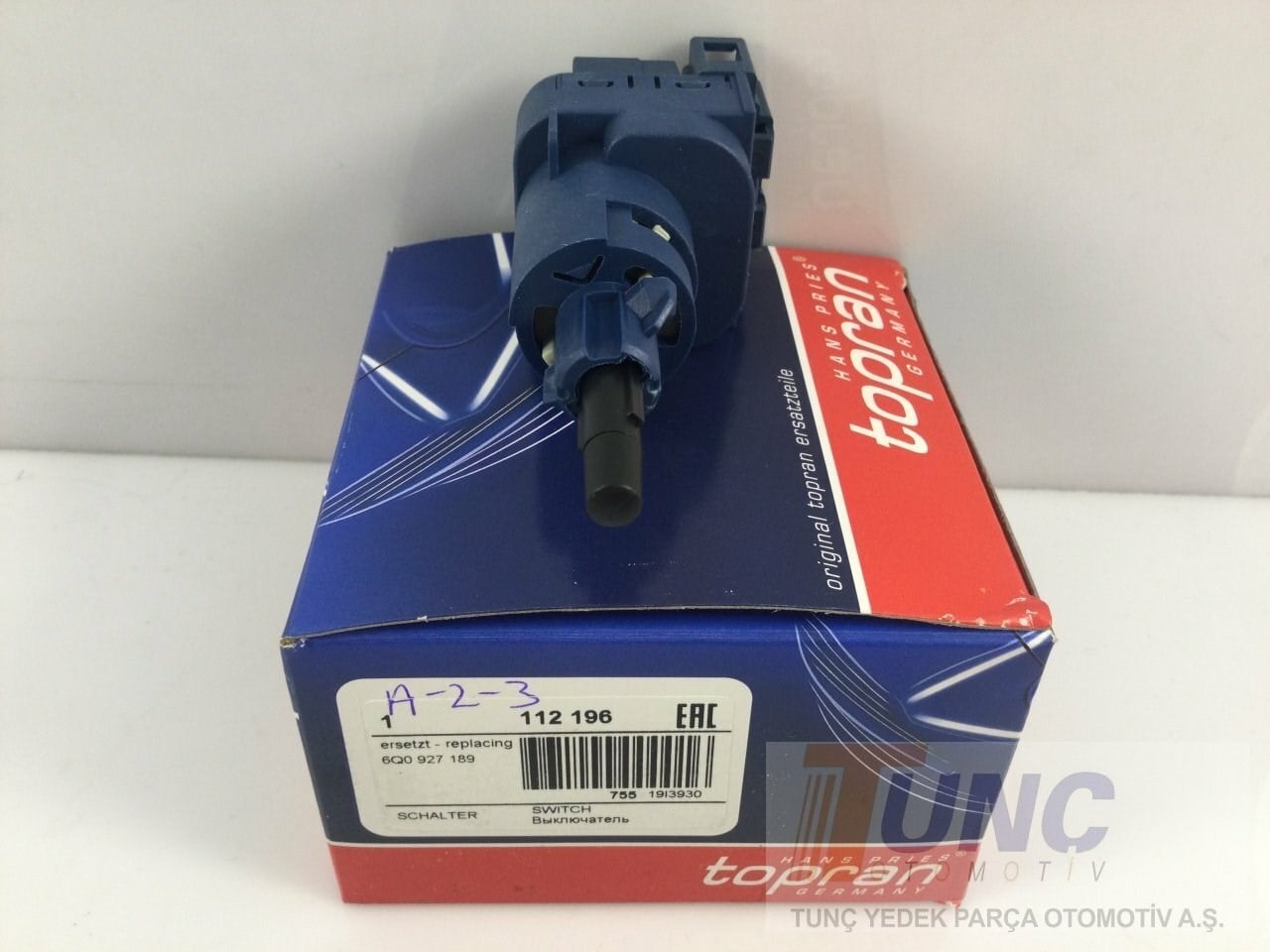 TOPRAN 112196 Debriyaj Pedal Müşürü 1J0927189F uygun fiyat hızlı kargo