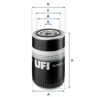 UFI 2316400 Yağ Filtresi 028115561E uygun fiyat hızlı kargo
