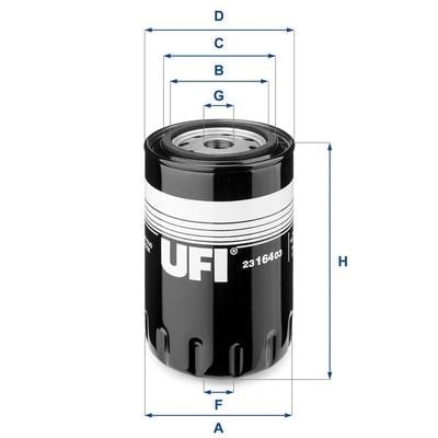 UFI 2316403 Yağ Filtresi 068115561F uygun fiyat hızlı kargo