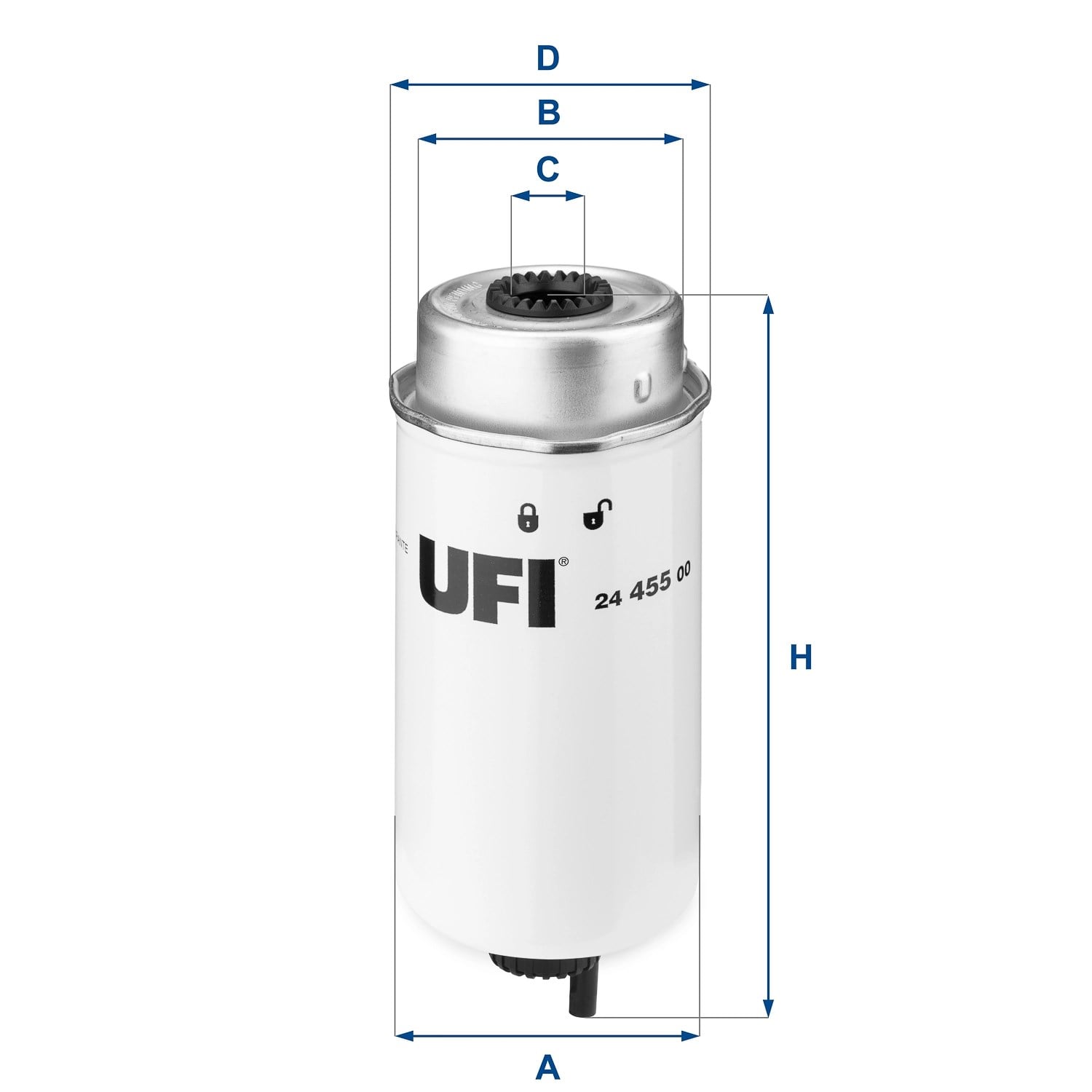 UFI 24 455 00 Yakıt Filtresi 1370779 uygun fiyat hızlı kargo