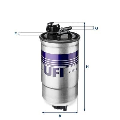 UFI 24 391 00 Yakıt Filtresi 1J0127401A uygun fiyat hızlı kargo