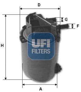UFI 2406101 Yakıt Filtresi 16400 BB51A uygun fiyat hızlı kargo