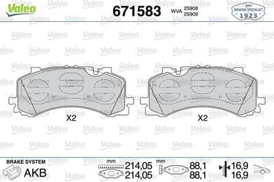 VALEO 671583 Fren Balatası 4M0698151K uygun fiyat hızlı kargo