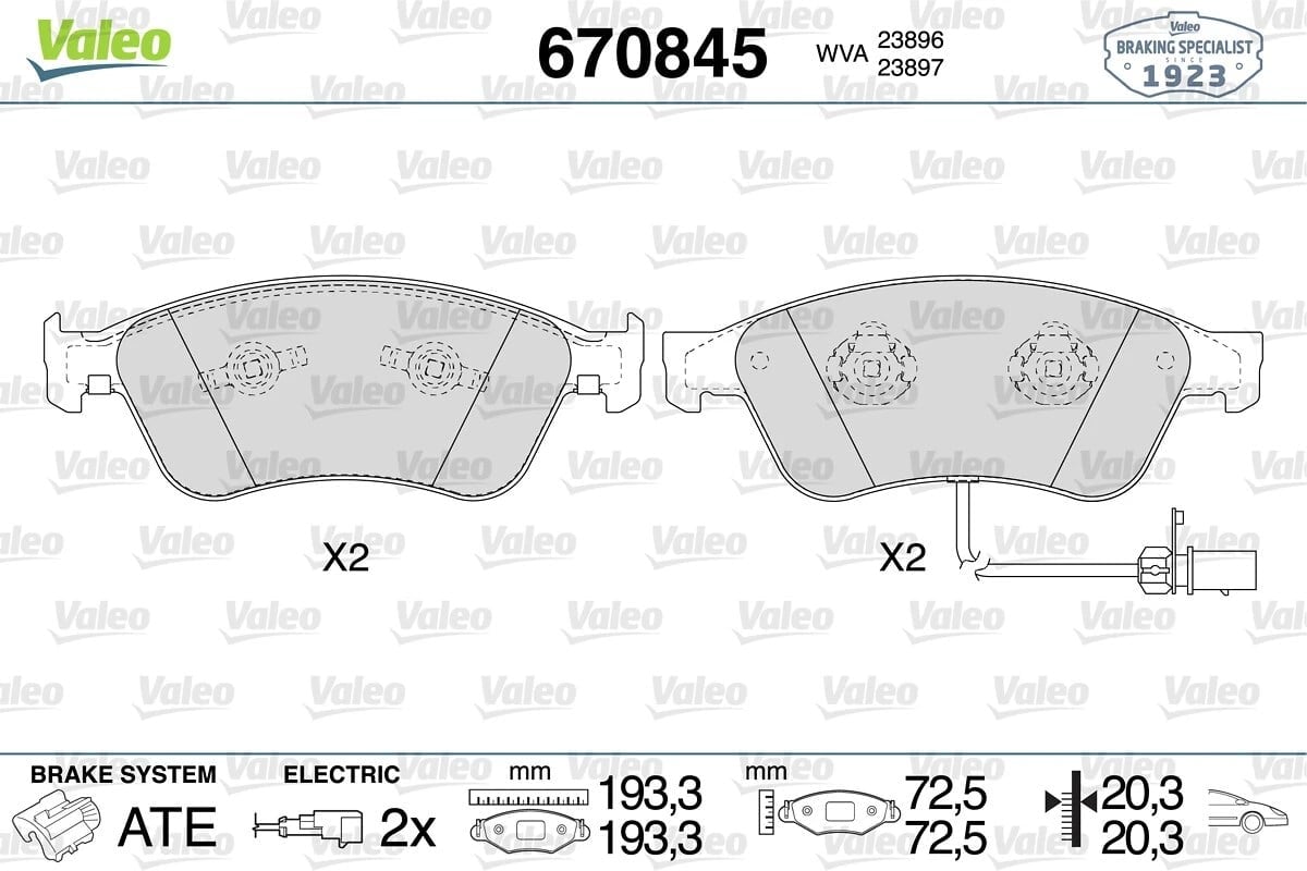 VALEO 670845 Fren Balatası 4D0698151AB uygun fiyat hızlı kargo