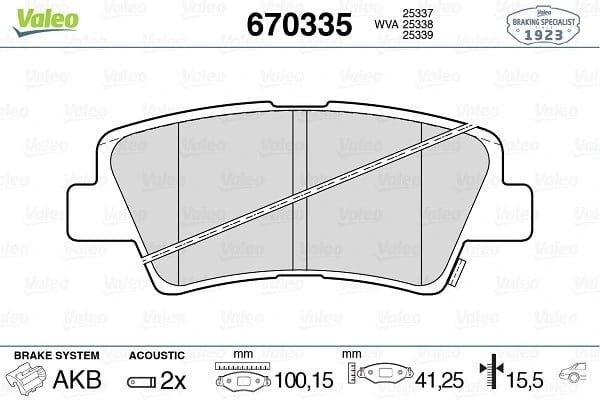 VALEO 670335 Fren Balatası 48413341A0 uygun fiyat hızlı kargo