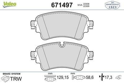 VALEO 671497 Fren Balatası 8W0698451L uygun fiyat hızlı kargo