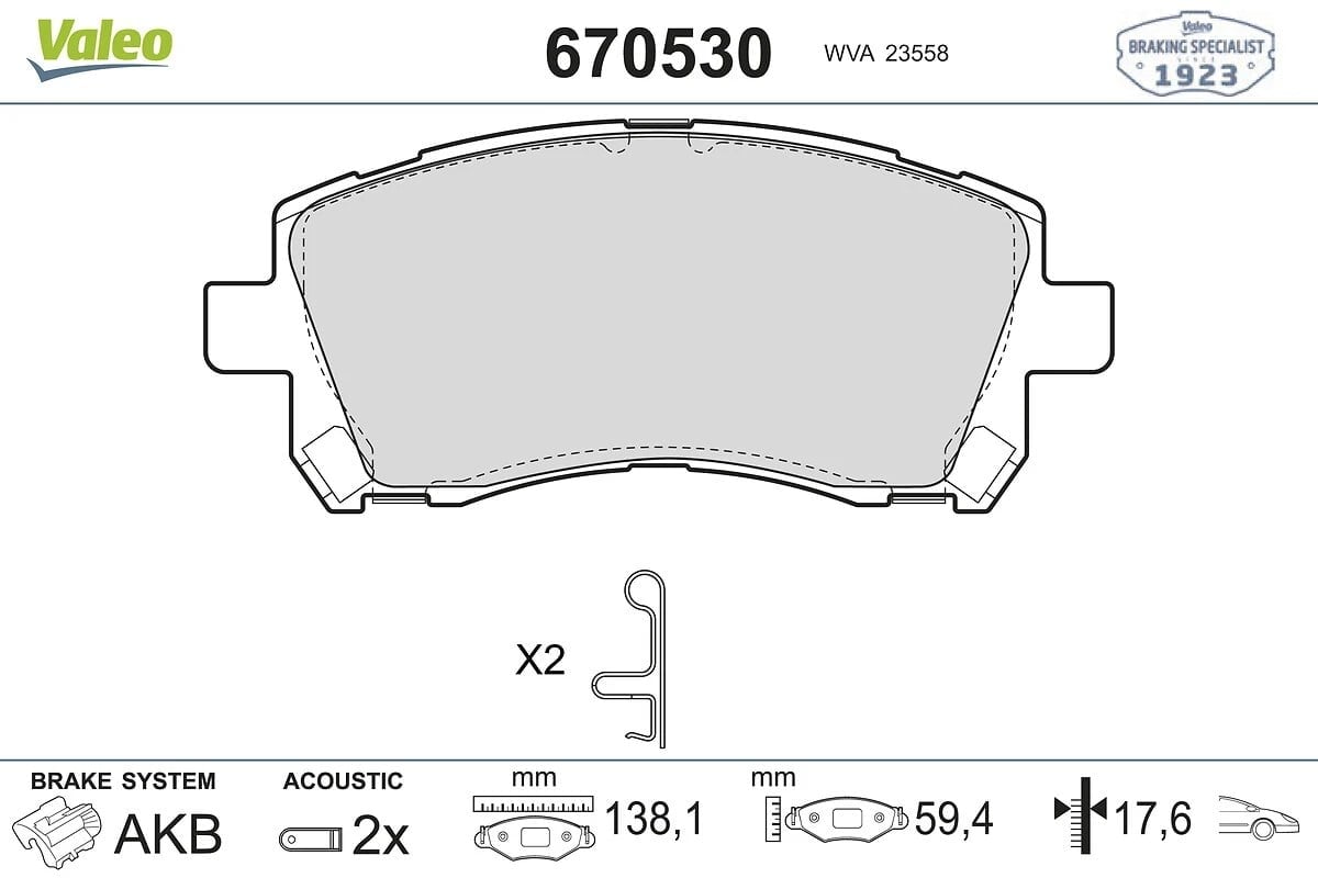 VALEO 670530 Fren Balatası 26233AE000 uygun fiyat hızlı kargo