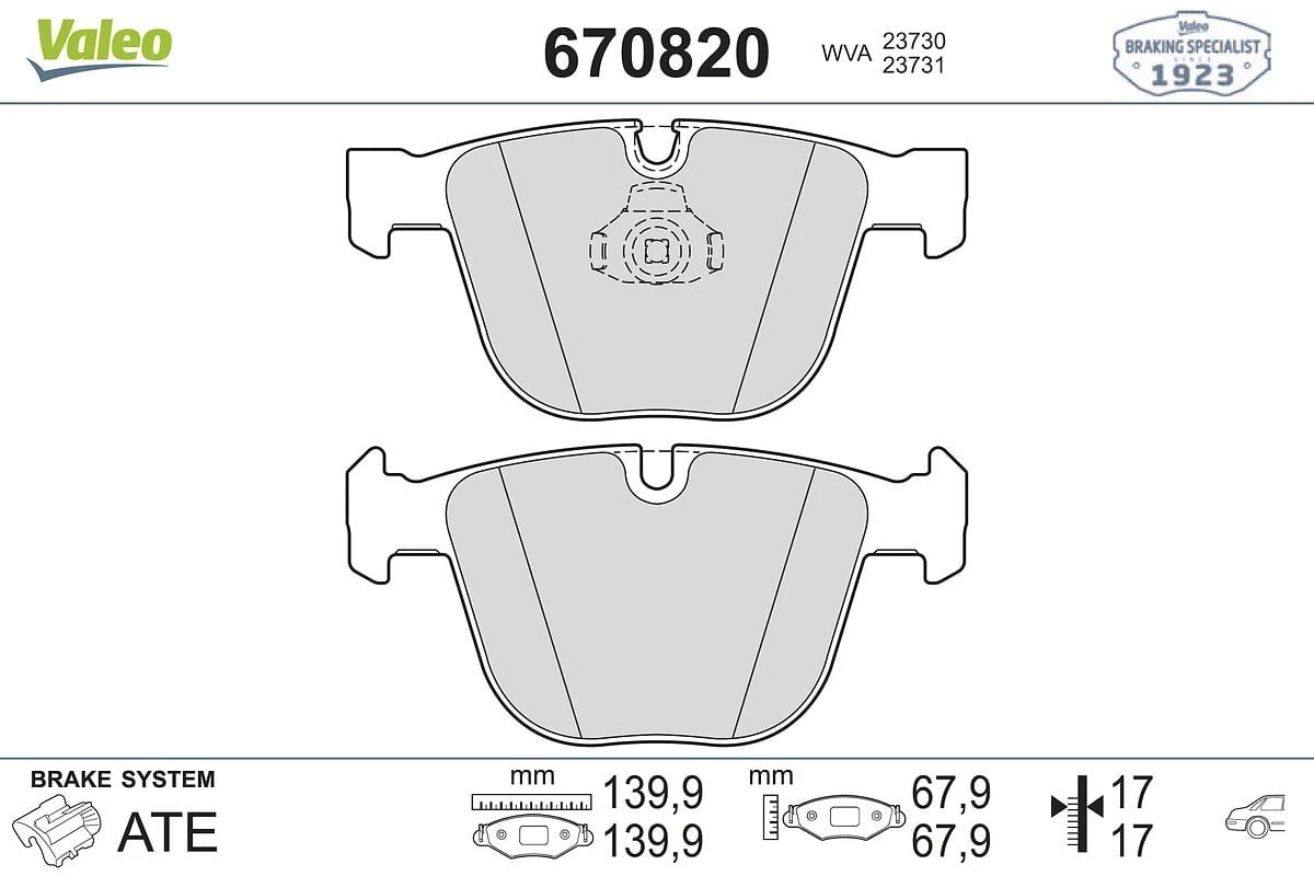 VALEO 670820 Fren Balatası 0301476 uygun fiyat hızlı kargo