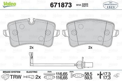 VALEO 671873 Fren Balatası 4H0698451D uygun fiyat hızlı kargo