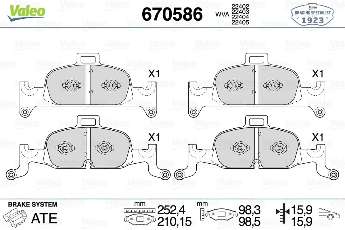 VALEO 670586 Fren Balatası 8W0698151L uygun fiyat hızlı kargo