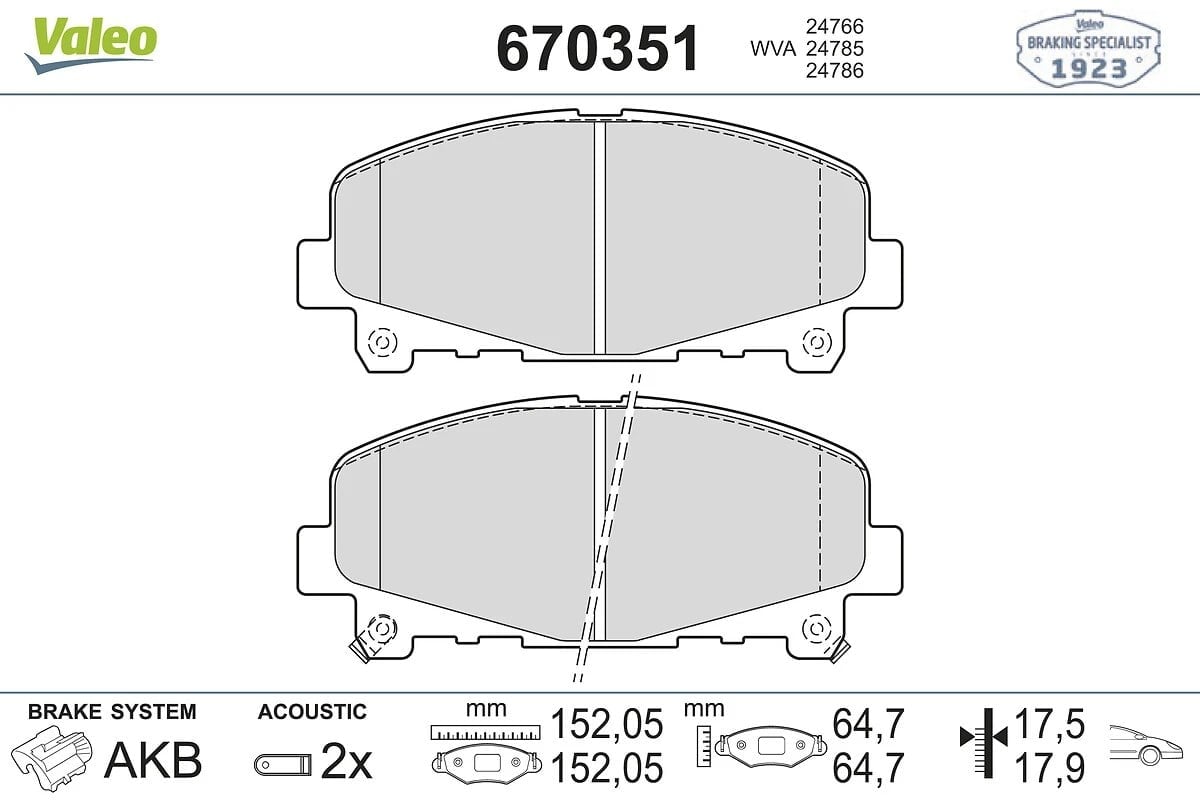 VALEO 670351 Fren Balatası 45022TL0G50 uygun fiyat hızlı kargo