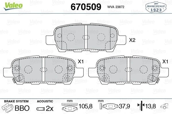 VALEO 670509 Fren Balatası 410601408R uygun fiyat hızlı kargo