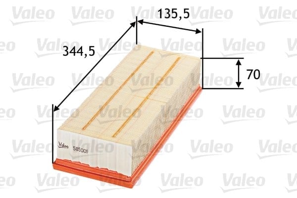 VALEO 585001 Hava Filtresi 1K0129620D uygun fiyat hızlı kargo