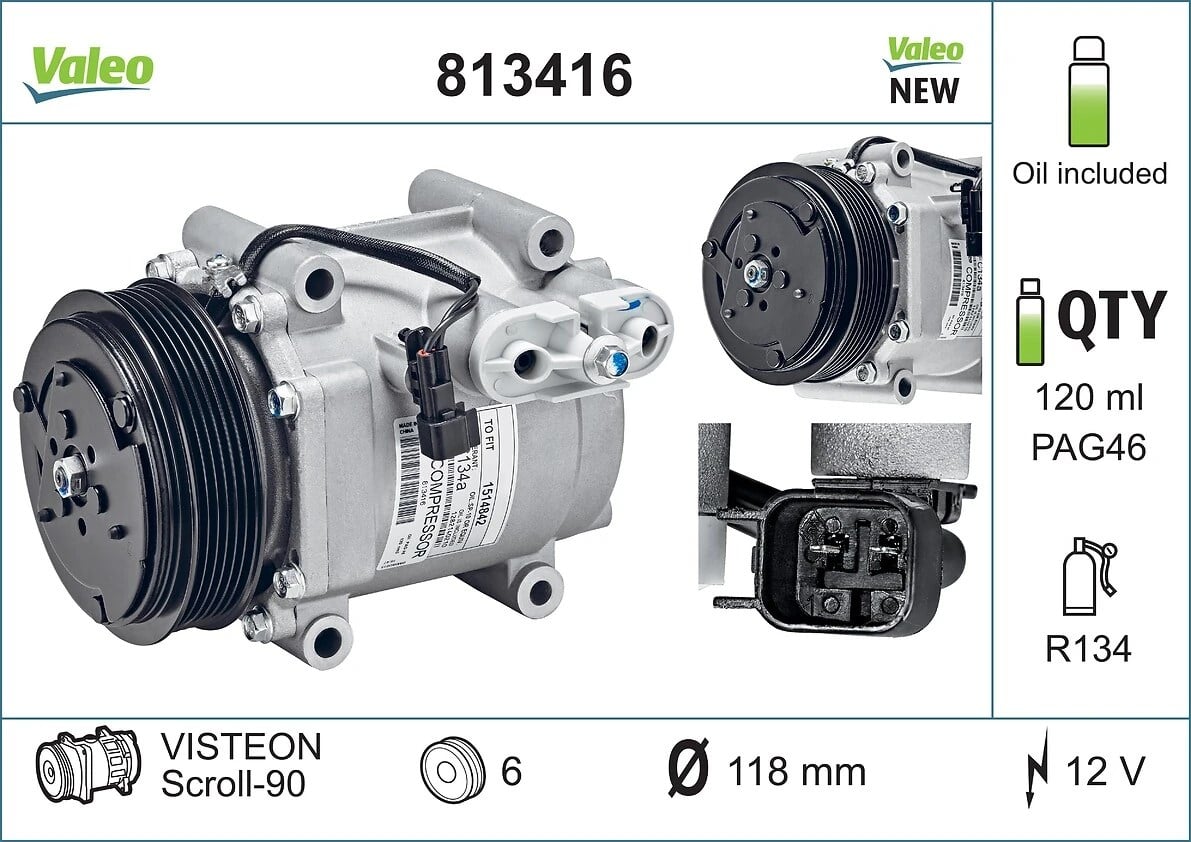 VALEO 813416 Klima Kompresörü 1514842 uygun fiyat hızlı kargo