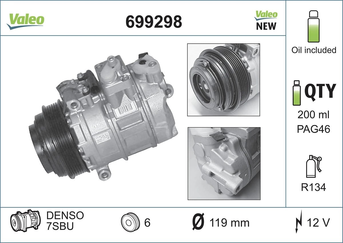 VALEO 699298 Klima Kompresörü 0002302011 uygun fiyat hızlı kargo