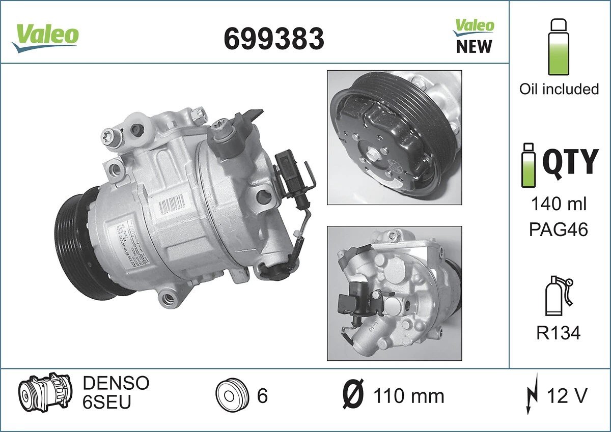 VALEO 699383 Klima Kompresörü 6Q0820803D uygun fiyat hızlı kargo