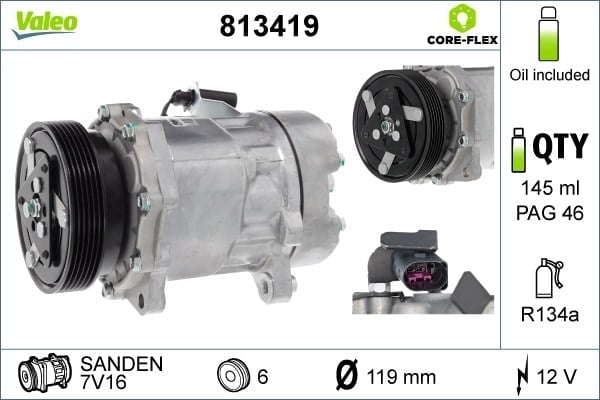 VALEO 813419 Klima Kompresörü 7M3820803C uygun fiyat hızlı kargo