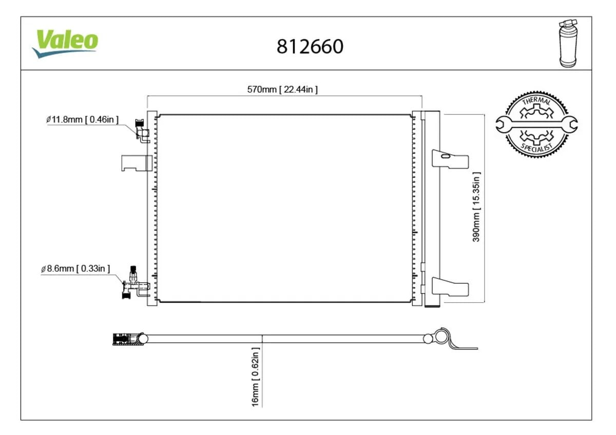 VALEO 812660 Klima Radyatörü 13267648 uygun fiyat hızlı kargo
