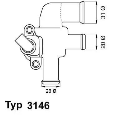 WAHLER BORGWARNER 3146 90D Termostat 0004698V002 uygun fiyat hızlı kargo