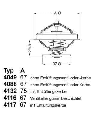 WAHLER BORGWARNER 4116 87D1 Termostat 069121113 uygun fiyat hızlı kargo