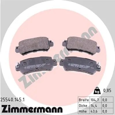 ZIMMERMANN 255401451 Fren Balatası DAY32648ZA uygun fiyat hızlı kargo