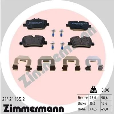 ZIMMERMANN 21421 165 2 Fren Balatası 34206888825 uygun fiyat hızlı kargo
