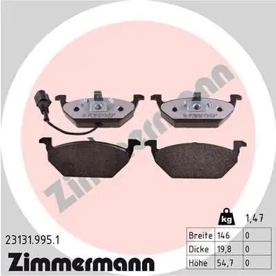 ZIMMERMANN 23131 995 1 Fren Balatası 1J0698151G uygun fiyat hızlı kargo