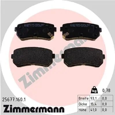 ZIMMERMANN 25677 160 1 Fren Balatası 58302 1YA50 uygun fiyat hızlı kargo