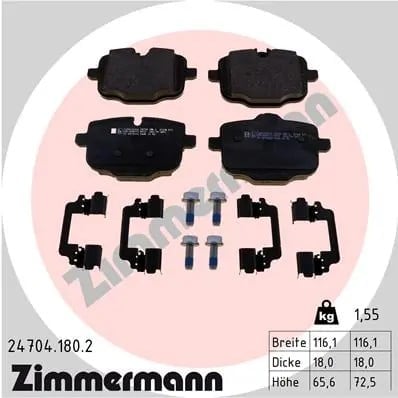 ZIMMERMANN 24704 180 2 Fren Balatası 34216870552 uygun fiyat hızlı kargo