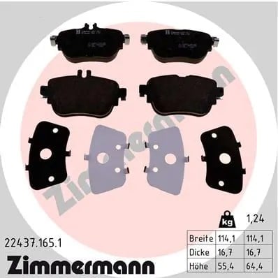 ZIMMERMANN 22437 165 1 Fren Balatası 0004206000 uygun fiyat hızlı kargo