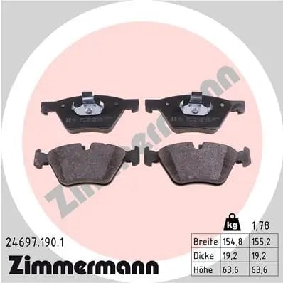 ZIMMERMANN 24697 190 1 Fren Balatası 34112449269 uygun fiyat hızlı kargo