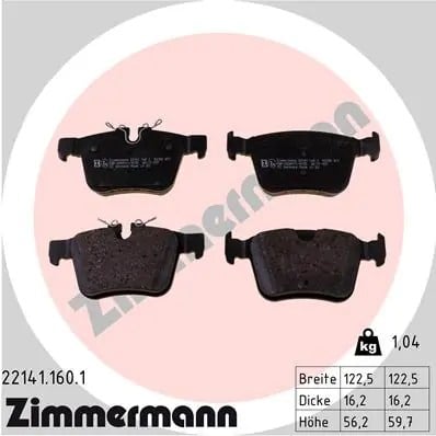 ZIMMERMANN 221411601 Fren Balatası 31471265 uygun fiyat hızlı kargo