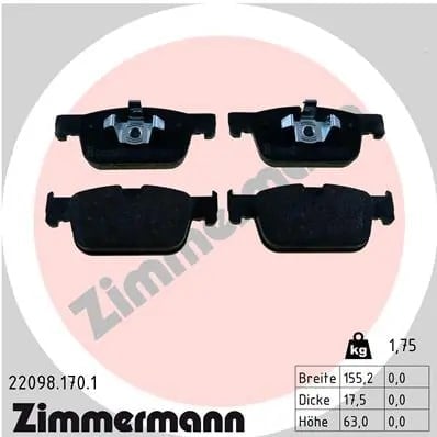 ZIMMERMANN 220981701 Fren Balatası 31423651 uygun fiyat hızlı kargo