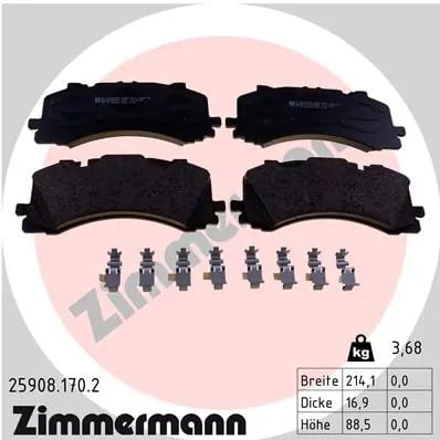 ZIMMERMANN 259081702 Fren Balatası 4M0698151K uygun fiyat hızlı kargo