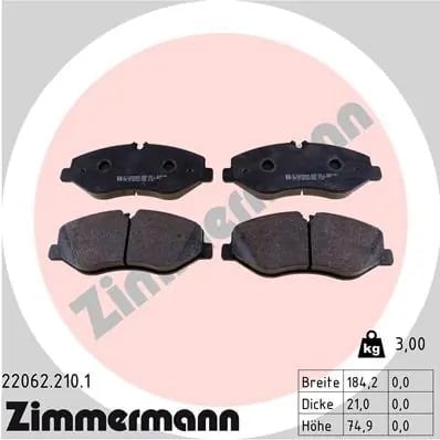 ZIMMERMANN 22062 210 1 Fren Balatası 4474200020 uygun fiyat hızlı kargo