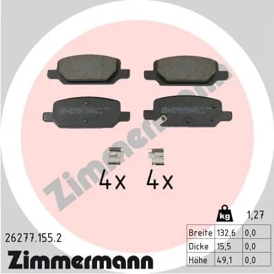 ZIMMERMANN 26277 155 2 Fren Balatası 800824400B uygun fiyat hızlı kargo