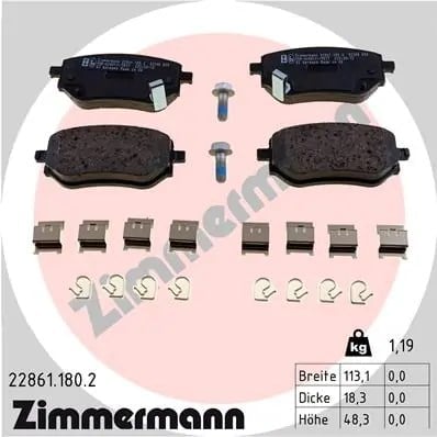 ZIMMERMANN 22861 180 2 Fren Balatası 4704230600 uygun fiyat hızlı kargo