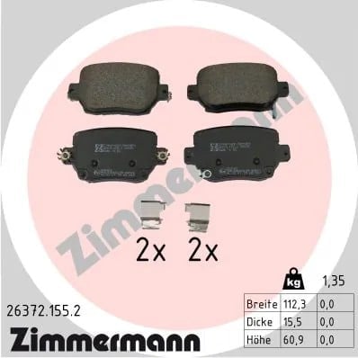 ZIMMERMANN 26372 155 2 Fren Balatası 8008246 00 A uygun fiyat hızlı kargo