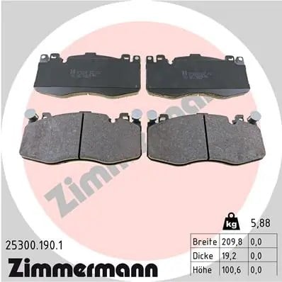 ZIMMERMANN 253001901 Fren Balatası 34117852969 uygun fiyat hızlı kargo