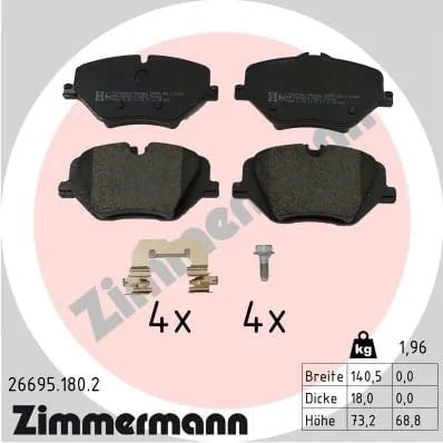 ZIMMERMANN 266951802 Fren Balatası 34106897141 uygun fiyat hızlı kargo