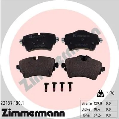 ZIMMERMANN 221871801 Fren Balatası 34106863293 uygun fiyat hızlı kargo